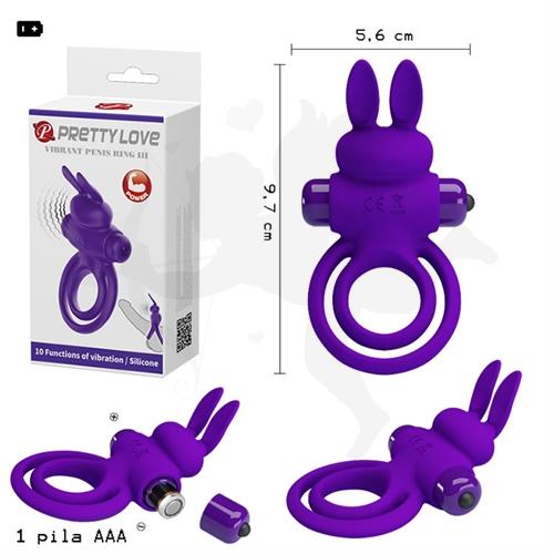 Anillo vibrador para retardar la eyaculacion y 10 velocidades